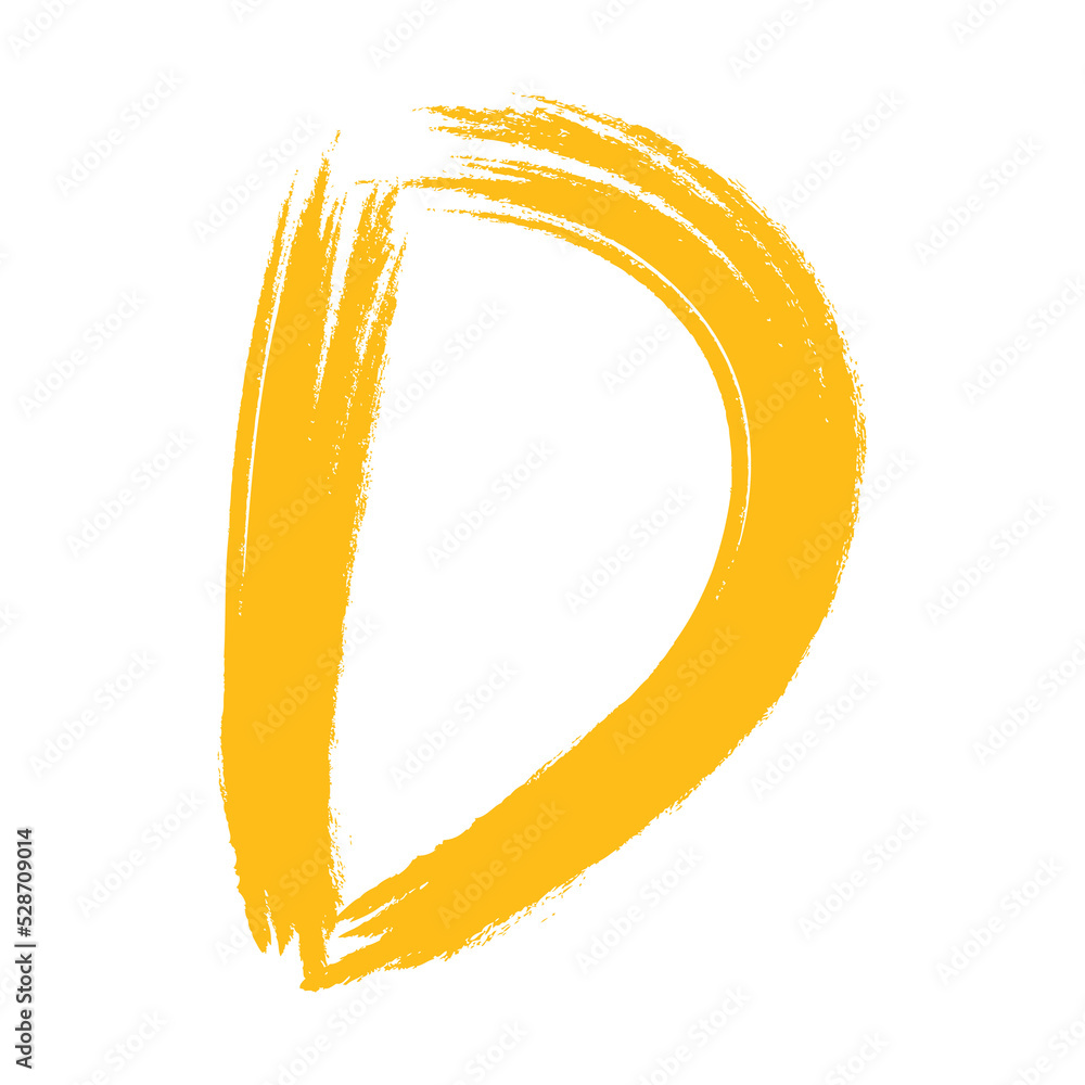 Letter D Alphabet in Brush Style Letter D Alphabet in Brush Style