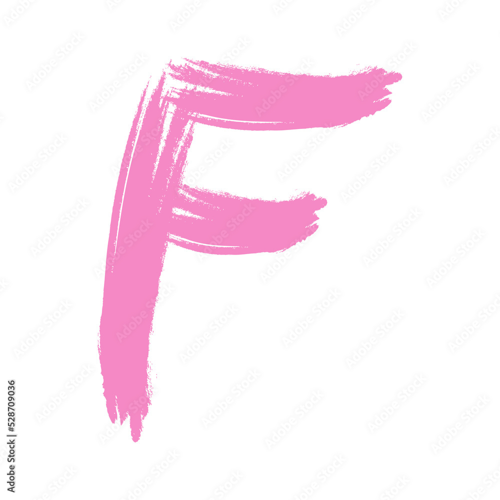 Letter F Alphabet in Brush Style Letter F Alphabet in Brush Style