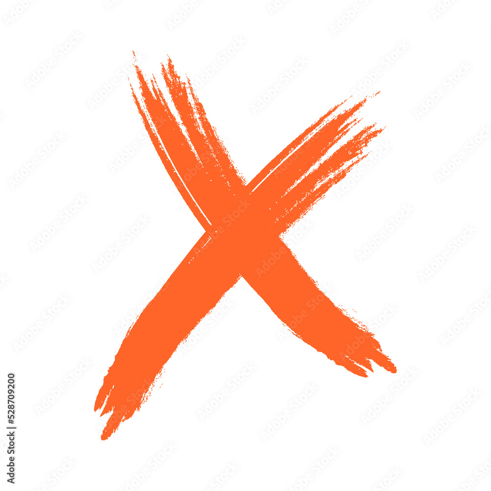 Letter X Alphabet in Brush Style Letter X Alphabet in Brush Style