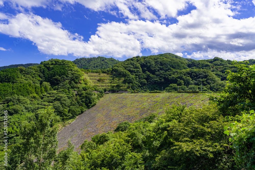 Obraz premium 静岡県伊東市 松川湖 奥野ダム 公園
