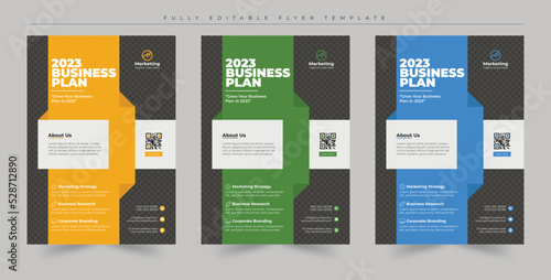 Corporate Abstract Flyer Brochure Template Design