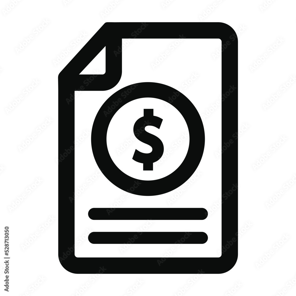 invoice document accounting single isolated icon invoice document accounting single isolated icon
