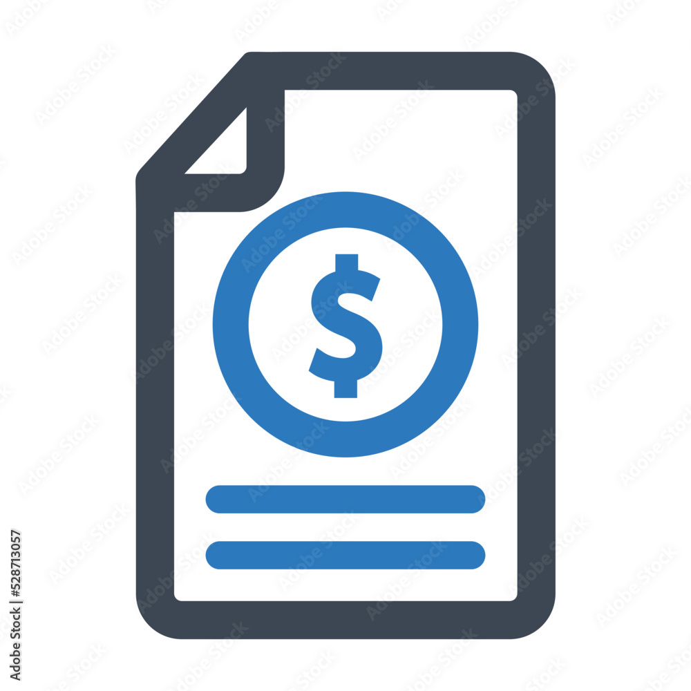 invoice document accounting single isolated icon invoice document accounting single isolated icon