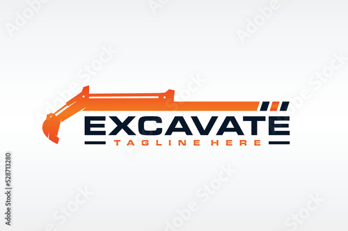 excavator typography logo