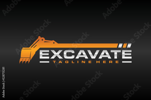 excavator typography logo