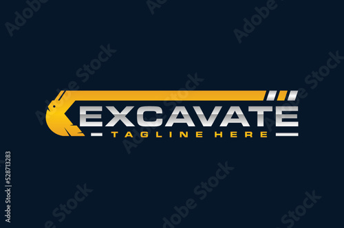 excavator typography logo