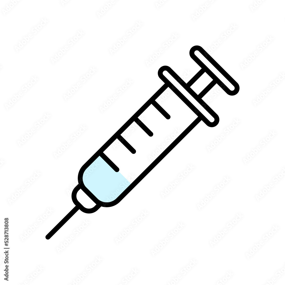 injection in simple icon design. Laboratory stuff illustration in line art design. injection in simple icon design. Laboratory stuff illustration in line art design.