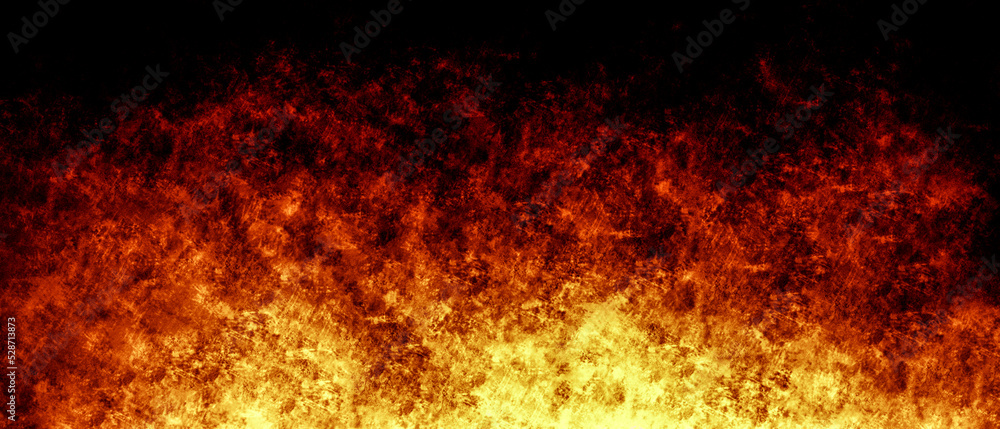 Yellow red black color abstract fire design background