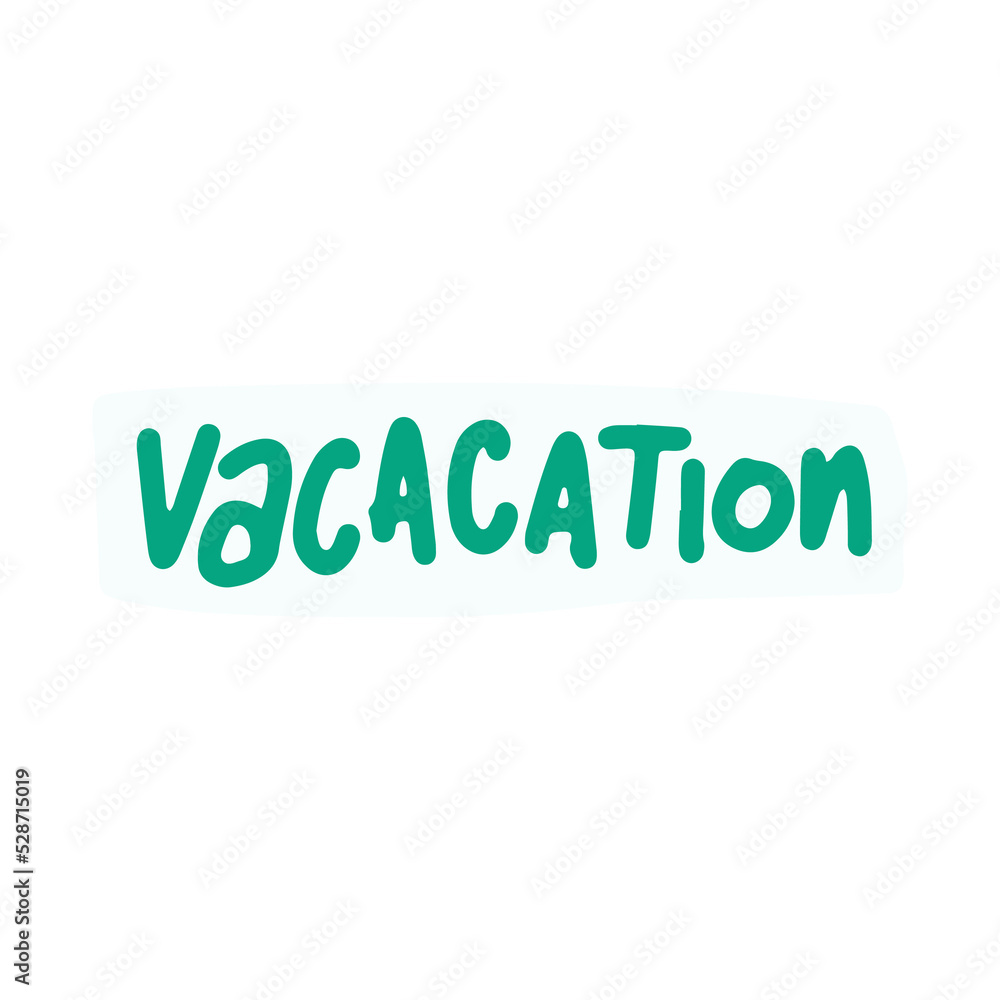 vacation in trendy illustration for stickers design element