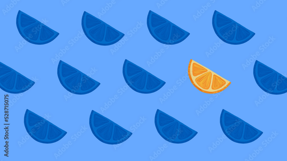 seamless pattern with blue orange half circled. seamless pattern with blue orange half circled.