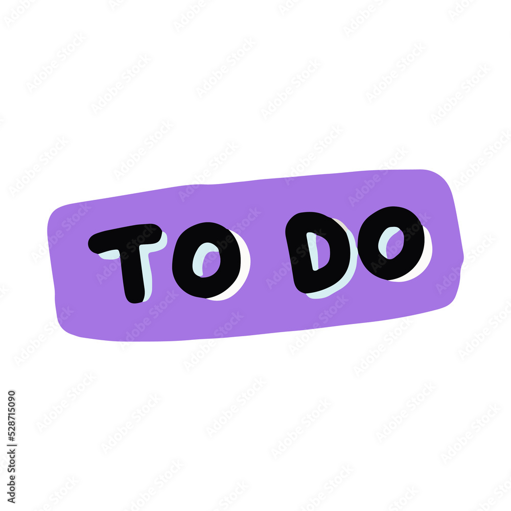 to do in trendy illustration for stickers design element to do in trendy illustration for stickers design element