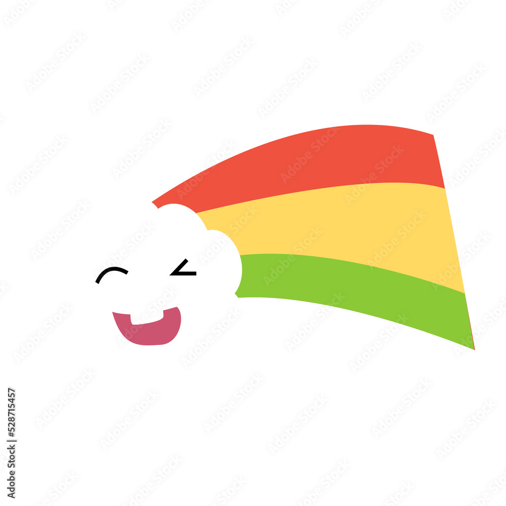 rainbow in trendy illustration for stickers and design element rainbow in trendy illustration for stickers and design element