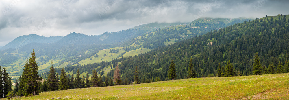 Panoramic view of Caucasus mountains in Adjara, Georgia