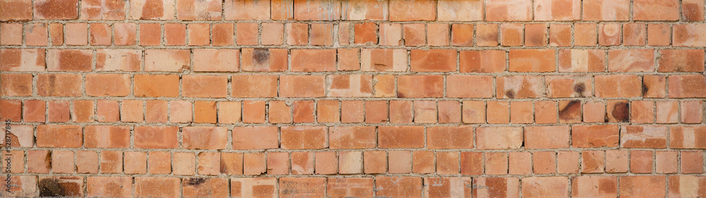 Brown orange damaged rustic brick wall brickwork stonework masonry texture background banner panorama pattern Brown orange damaged rustic brick wall brickwork stonework masonry texture background banner panorama pattern