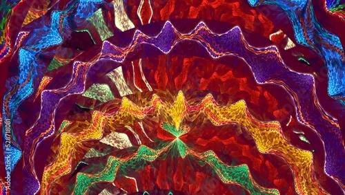 Fractal background: smoothly and fast-moving abstract objects.