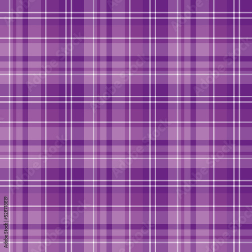 Seamless pattern in bright violet and white colors for plaid, fabric, textile, clothes, tablecloth and other things. Vector image.
