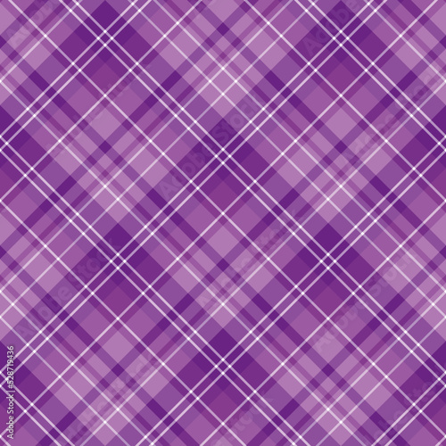 Seamless pattern in bright violet and white colors for plaid, fabric, textile, clothes, tablecloth and other things. Vector image. 2