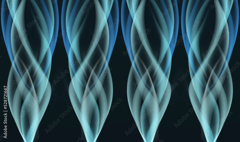 Naklejka premium Jardim de véus ao vento 4 chamas