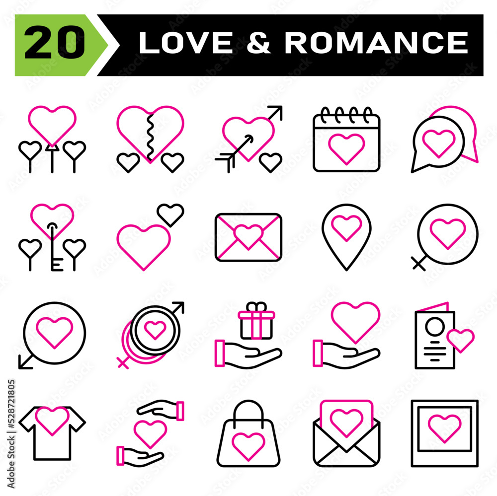 Love and romance icon set include balloon, love, romantic, heart, valentine, broken, romance, couple, wedding, calendar, date, chat, conversation, key, double, favorite, mail, message, envelope Love and romance icon set include balloon, love, romantic, heart, valentine, broken, romance, couple, wedding, calendar, date, chat, conversation, key, double, favorite, mail, message, envelope