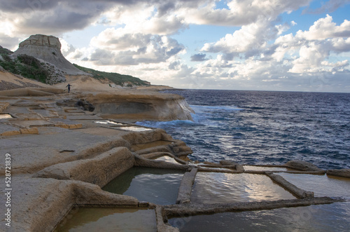 saltpans at the water photo