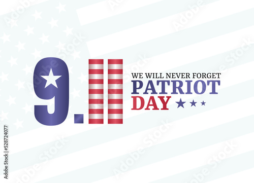 vector graphic of patriot day good for patriot day celebration. flat design. flyer design.flat illustration.