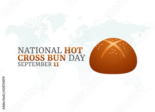 vector graphic of national hot cross bun day good for national hot cross bun day celebration. flat design. flyer design.flat illustration.