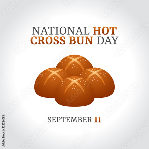 vector graphic of national hot cross bun day good for national hot cross bun day celebration. flat design. flyer design.flat illustration.