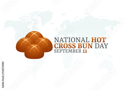 vector graphic of national hot cross bun day good for national hot cross bun day celebration. flat design. flyer design.flat illustration.