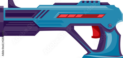 Obraz na płótnie Space blaster, ballistic pistol sci-fi weapon gun