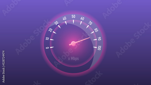 Download and upload speed. Speedometer of web traffic.
