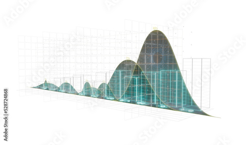 3d business growth bar grap...