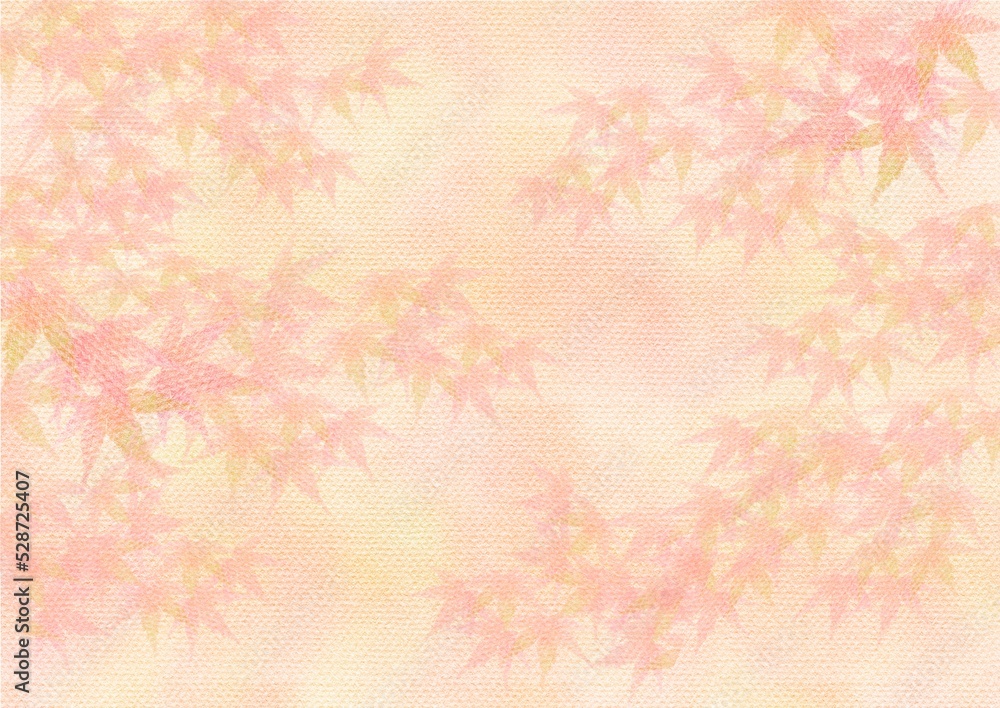 Obraz premium 紅葉のイメージ背景 パステルタッチ