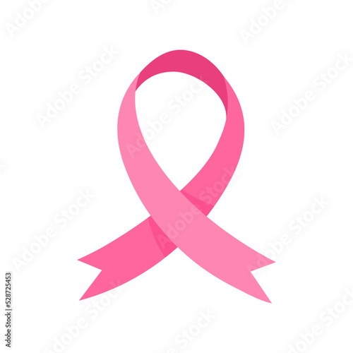 crossed pink ribbon symbol of world cancer day