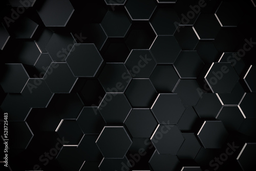 3D rendered honeycomb background illustration abstract