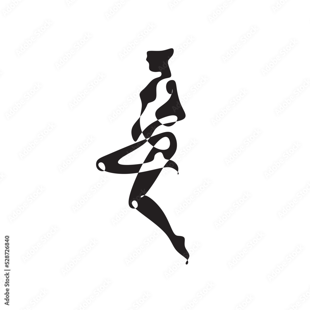 Cubism abstract woman sexy nude body, line drawing, trendy vector art, fashion cute minimal design. Contemporary monohrome artwork Cubism abstract woman sexy nude body, line drawing, trendy vector art, fashion cute minimal design. Contemporary monohrome artwork