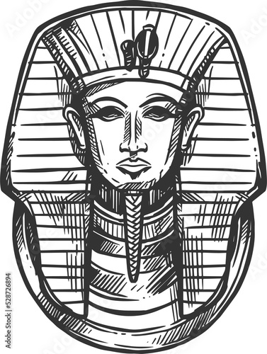 Tutankhamun isolated egyptian funeral pharaoh mask photo