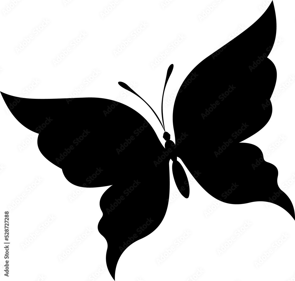 Fotografie Butterfly moth, swallowtail machaon silhouette