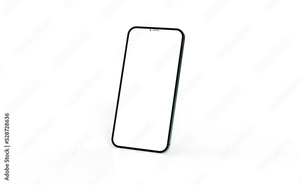 Modern glass smartphone hanging over the table Modern glass smartphone hanging over the table