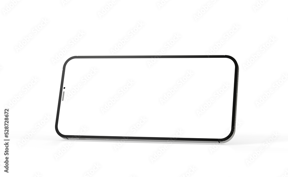 smartphone With Blank Screen in 3d smartphone With Blank Screen in 3d