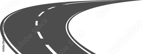 Road, pathway, highway vector icon, design element
