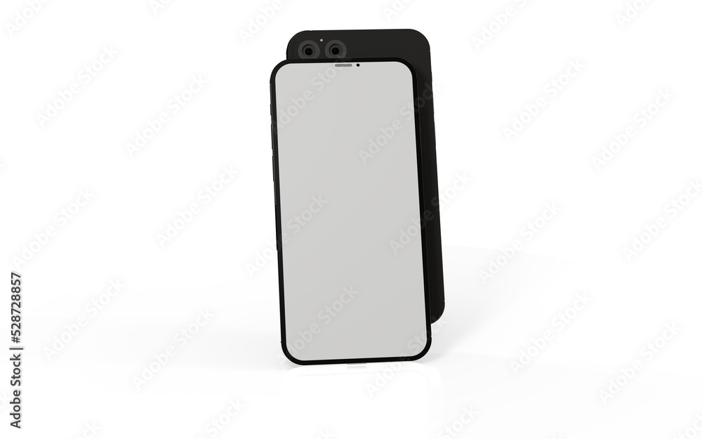 3d smartphone with blank screen isolated 3d smartphone with blank screen isolated