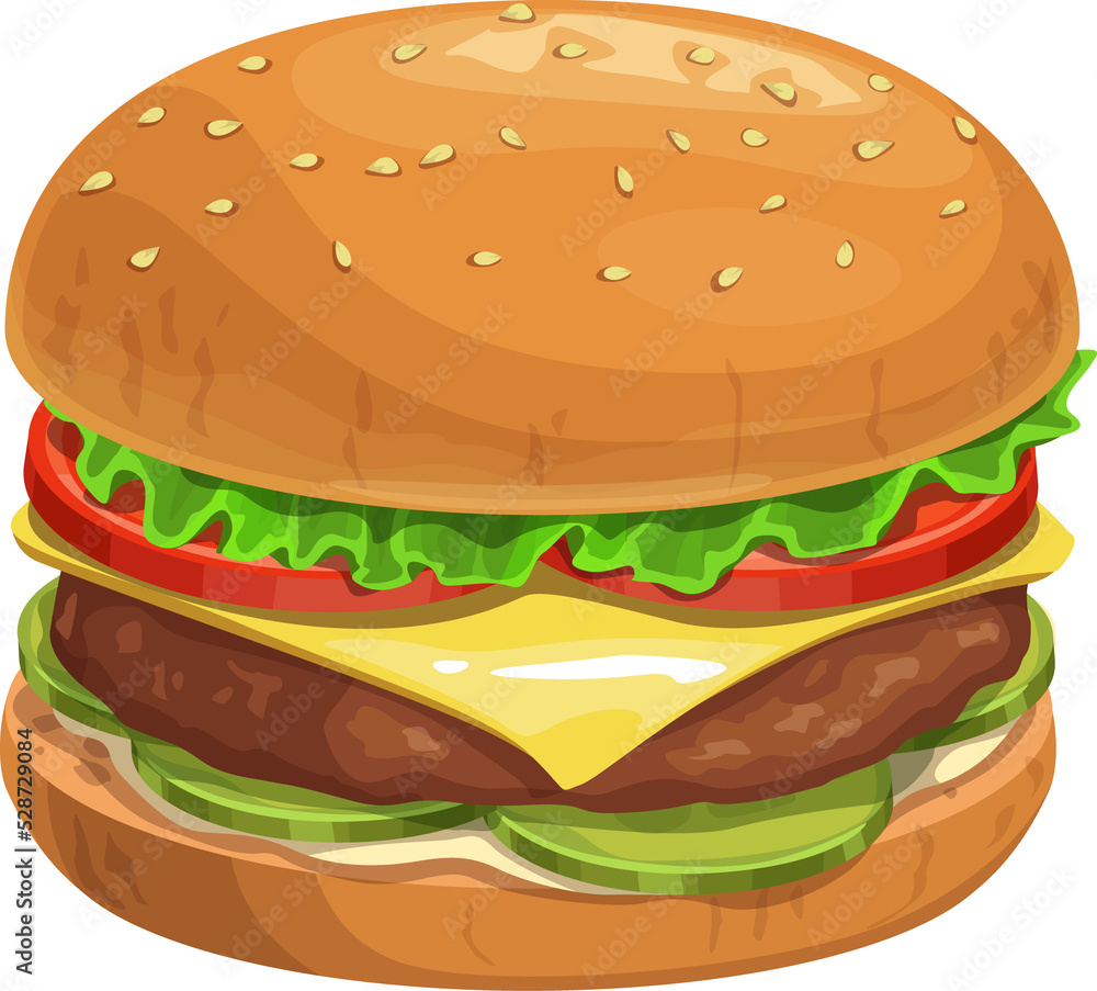 Cheeseburger fastfood snack isolated tasty burger Cheeseburger fastfood snack isolated tasty burger