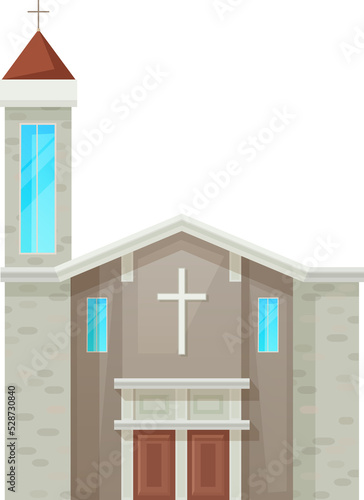 Catholic church building architecture vector icon © Vector Tradition