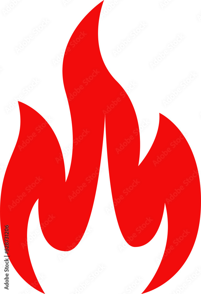 Fire, shining campfire vector icon, burning flame Fire, shining campfire vector icon, burning flame