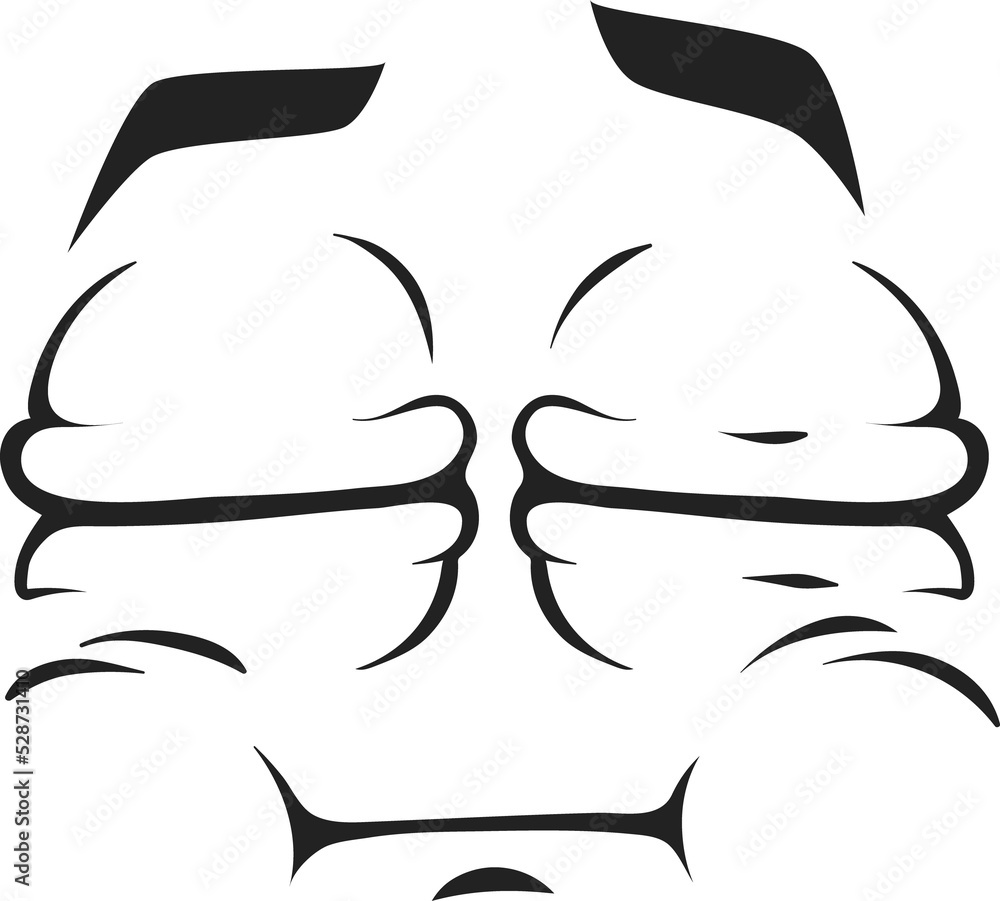 Cartoon face vector icon, emoji with puff cheeks Cartoon face vector icon, emoji with puff cheeks