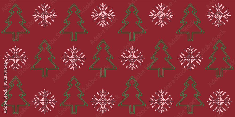 winter background in the form of a banner on a red background. christmas theme