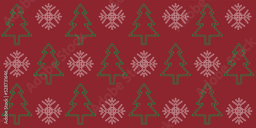 winter background in the form of a banner on a red background. christmas theme
