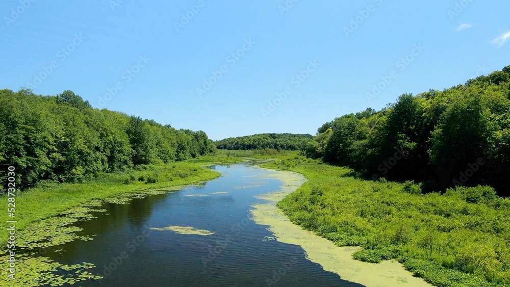Natural wetlands marsh and waterways in Up State New York Natural wetlands marsh and waterways in Up State New York