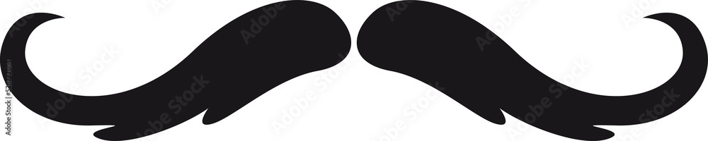 Mustache vector icon, man moustache silhouette Mustache vector icon, man moustache silhouette