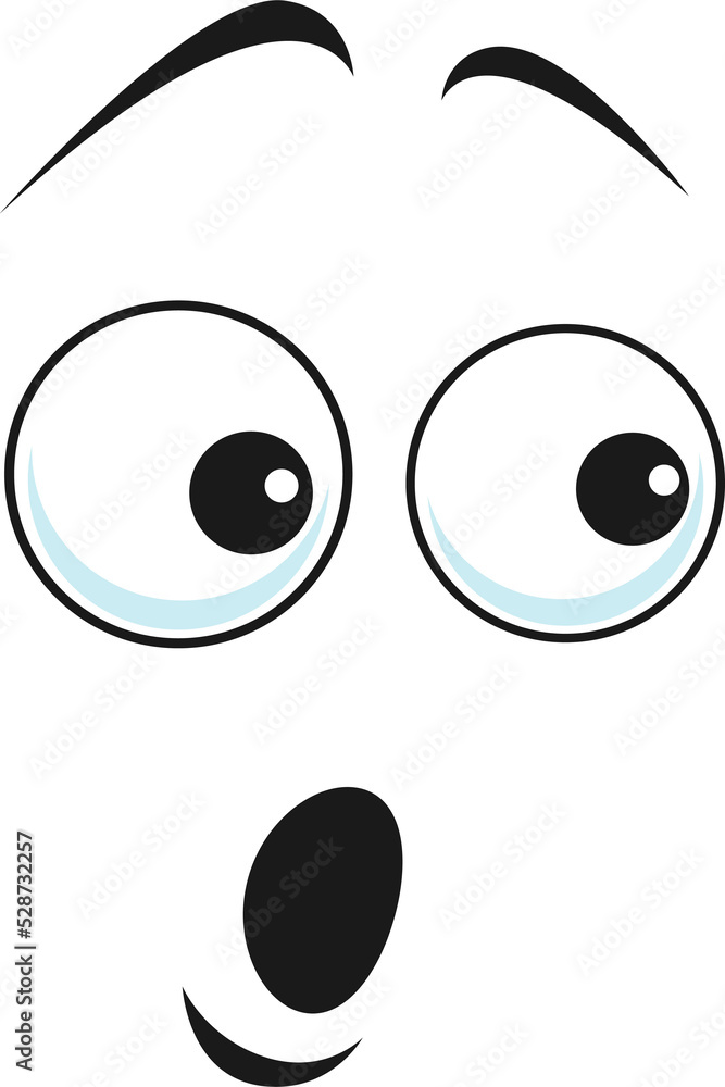 Emoji with shocked facial expression isolated icon Emoji with shocked facial expression isolated icon
